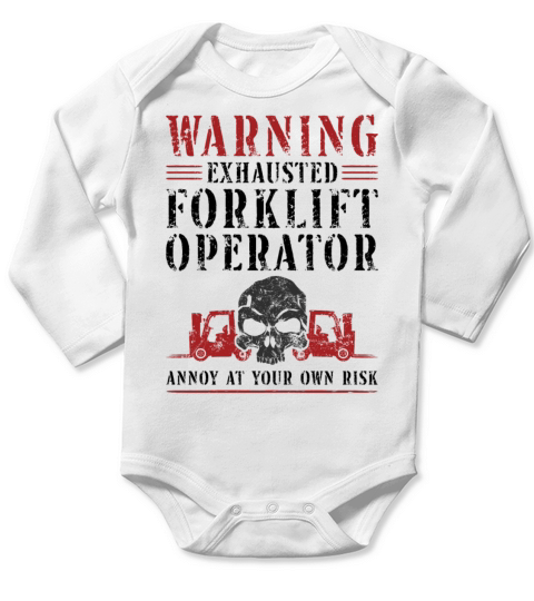 Certified Forklift Truck Operator Long Sleeve Baby One-Piece