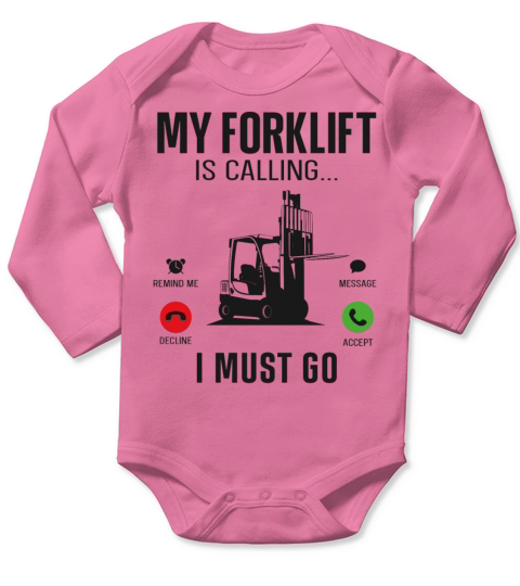Certified Forklift Truck Operator Long Sleeve Baby One-Piece