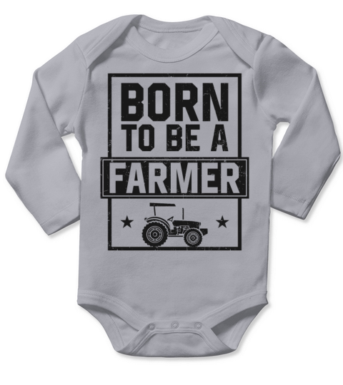 Farming Farmer Vintage Tractor Long Sleeve Baby One-Piece