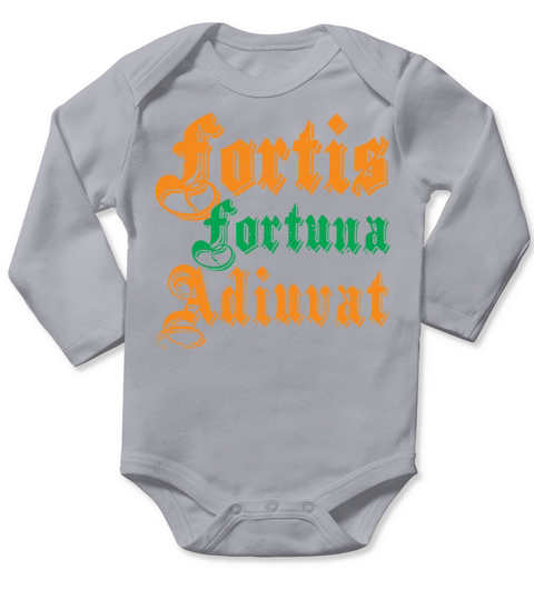 Fortis Fortuna Adiuvat Latin Philosophy Quote Long Sleeve Baby One-Piece