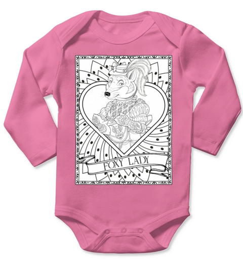 Foxy Lady Funny Magical Fantasy Animal Fox For Wif Long Sleeve Baby One-Piece