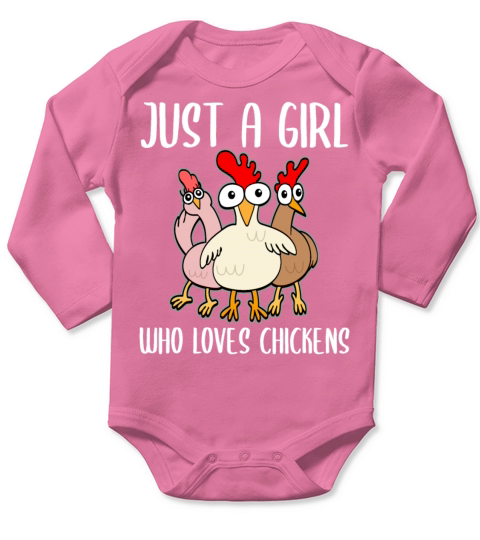 Funny Chickens Chicken Lover Quote Gift Long Sleeve Baby One-Piece