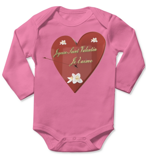 happy valentines day Long Sleeve Baby One-Piece