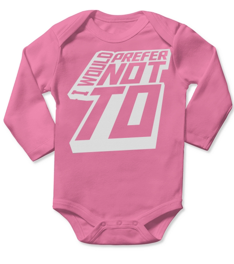 I prefer not to Long Sleeve Baby One-Piece