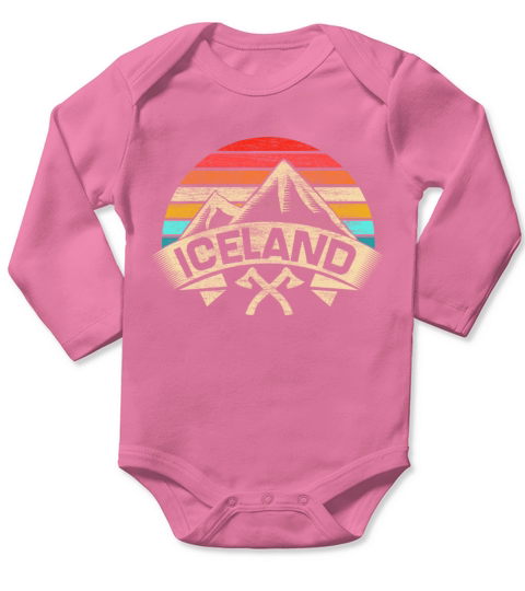 Iceland North Country Gift Idea Long Sleeve Baby One-Piece