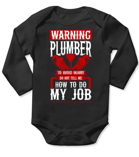 Plumbing Plumber Vintage Plumber Long Sleeve Baby One-Piece