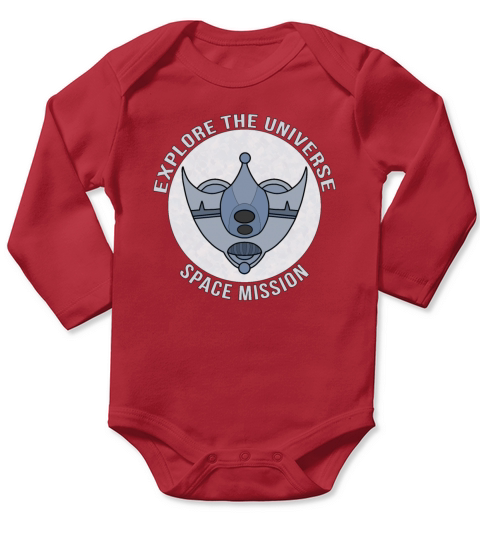 Space Mission Explore The Universe Long Sleeve Baby One-Piece