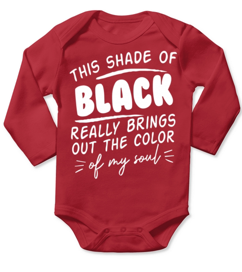 This Shade of Black Really Brings Out The Color Of Long Sleeve Baby One-Piece