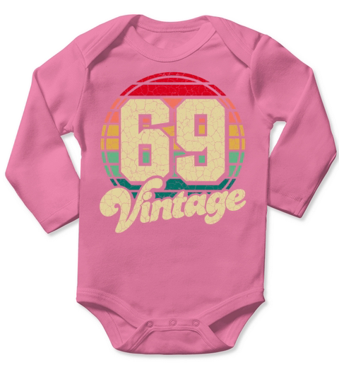 Vintage 1969 Birthday Gift men woman 53th 54th Long Sleeve Baby One-Piece