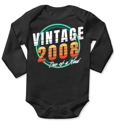 Vintage 2008 Shirt for Men Women 15 Year Old 15th Long Sleeve Baby One-Piece