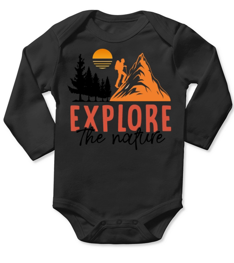 Vintage Mountains Climber Hiker Long Sleeve Baby One-Piece