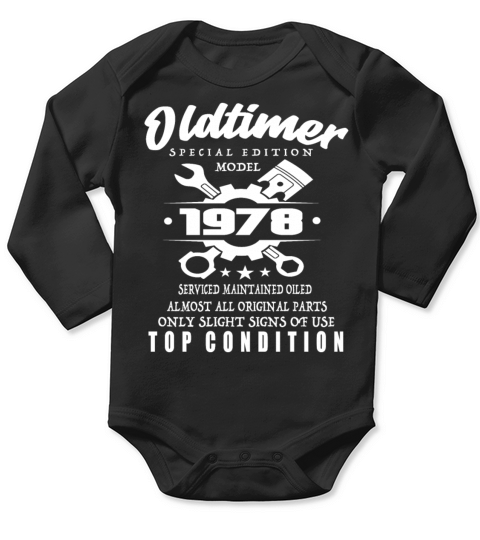 Vintage Special Edition Model 1978 Birthday Long Sleeve Baby One-Piece