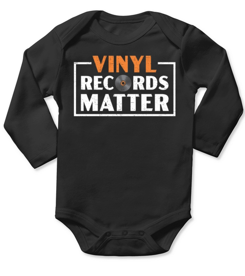 Vinyl Records Matter Record Player Music Lover Long Sleeve Baby One-Piece
