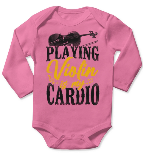 Violin Violinist Vintage Playing Long Sleeve Baby One-Piece