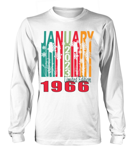 1966 January vintage birthday Long sleeved Unisex