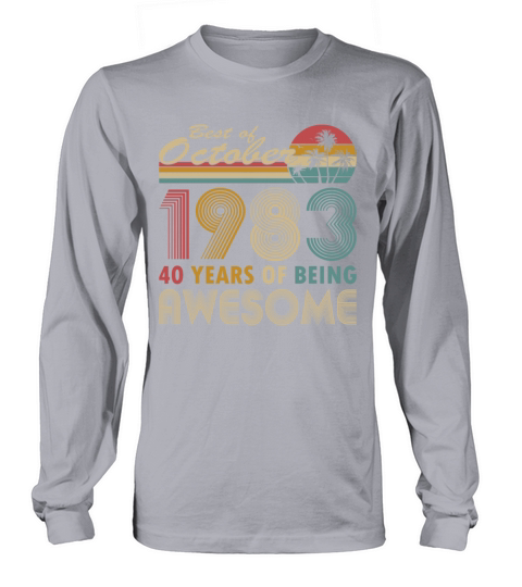 40th birthday vintage 1983 best of 1983 Long sleeved Unisex