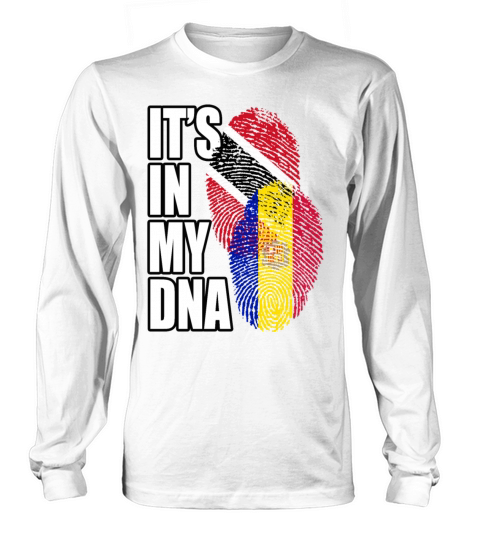 Andorran And Trinidad Tobago Mix Heritage DNA Flag Long sleeved Unisex