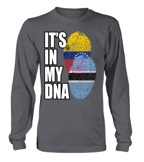 Botswana And Venezuelan Mix Heritage DNA Flag Long sleeved Unisex