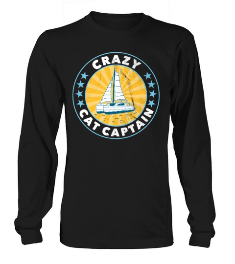 Crazy Catamaran Captain Sailing Sailor Long sleeved Unisex