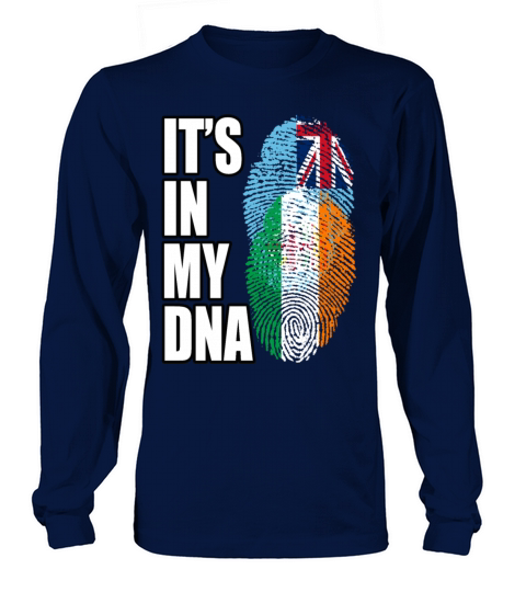 Fijian And Irish Mix Heritage DNA Flag Long sleeved Unisex