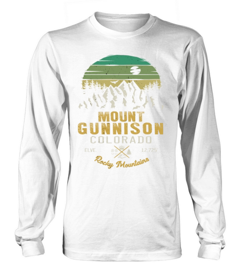 Gunnison Colorado retro Ski Mountain Long sleeved Unisex