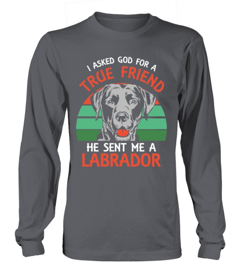 I asked God for a true friend He sent me a Labrado Long sleeved Unisex