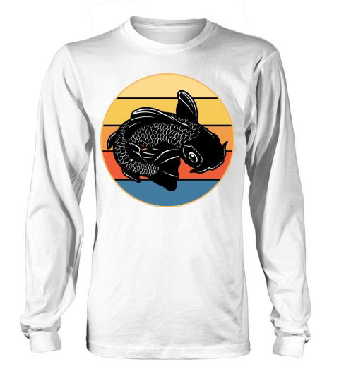 Japanese Koi Fish Vintage Retro Sunset Long sleeved Unisex