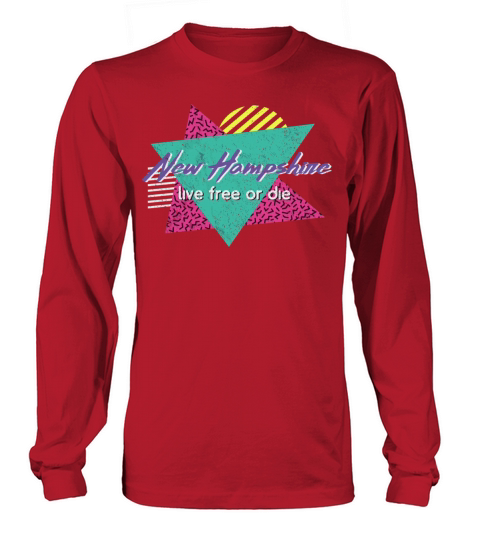New Hampshire Vintage 80S 90S Retro Live Free Or D Long sleeved Unisex