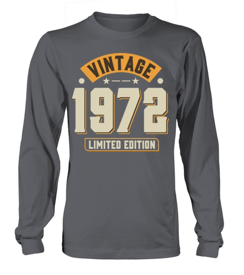 Vintage 1972 50th Birthday Fiftieth Gift Long sleeved Unisex