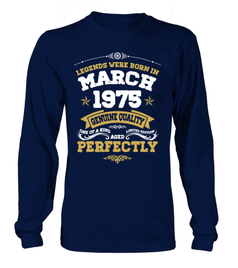 Vintage Aged To Perfection March 1975 Long sleeved Unisex