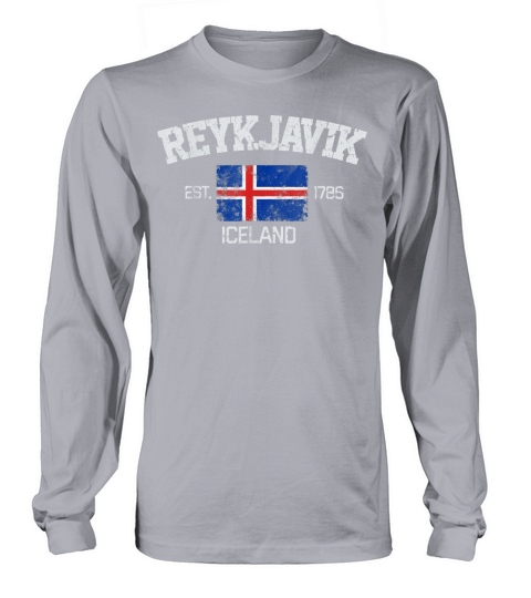 Vintage Reykjavik Iceland Souvenir Gift Long sleeved Unisex