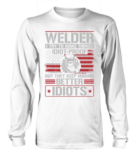 Welder Welding Vintage American Long sleeved Unisex