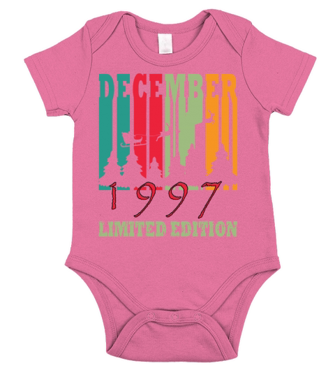 1997 December vintage born gift Short Sleeve Baby One-Piece