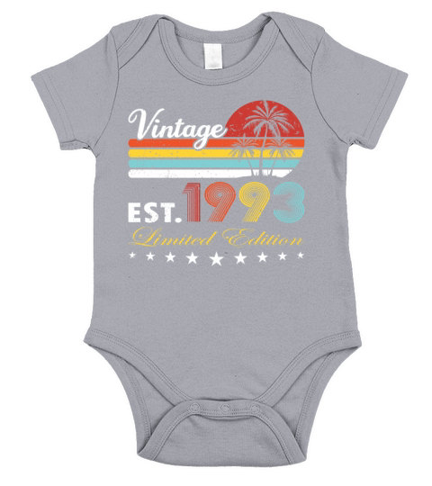 30th birthday vintage 1993 limited edition Short Sleeve Baby One-Piece