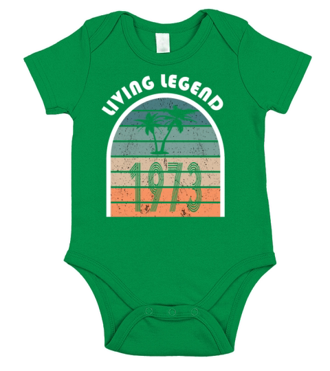 50th birthday living legend 1973 vintage 1973 Short Sleeve Baby One-Piece