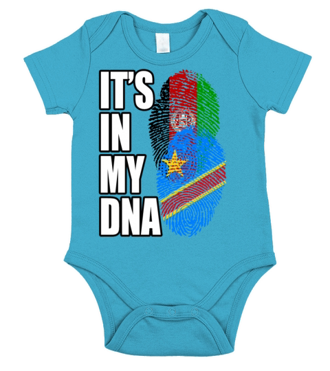 Afghan And Congolese Mix Heritage DNA Flag Short Sleeve Baby One-Piece