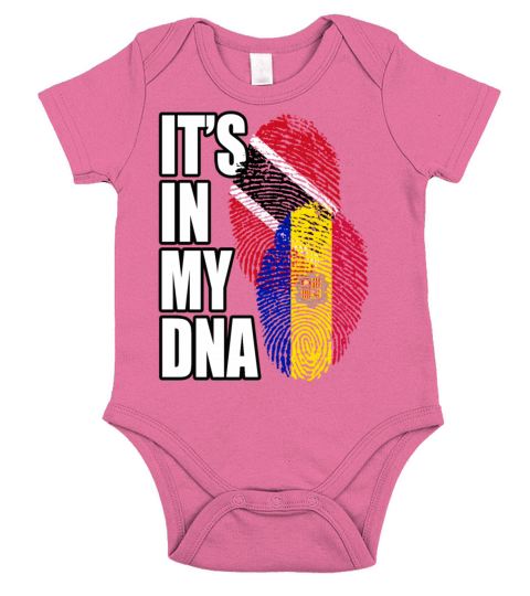 Andorran And Trinidad Tobago Mix Heritage DNA Flag Short Sleeve Baby One-Piece