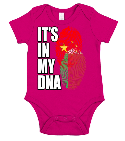 Belarusian And Chinese Mix Heritage DNA Flag Short Sleeve Baby One-Piece