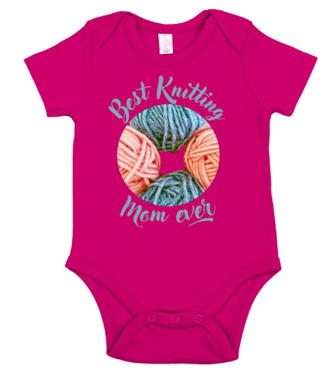 Best Knitting Mom Ever For Moms Short Sleeve Baby One-Piece