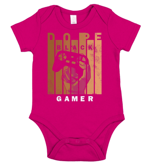 Black Gamer Black histroy month design For Gaming Short Sleeve Baby One-Piece