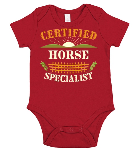 Certified Horse Specialist Farmer Funny Farming Short Sleeve Baby One-Piece