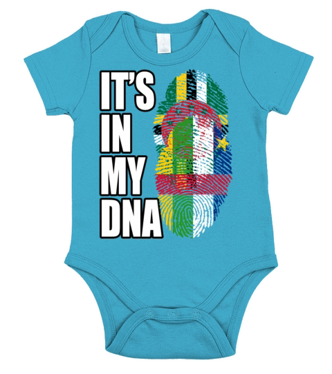 Dominican And Central African Mix Heritage DNA Fla Short Sleeve Baby One-Piece