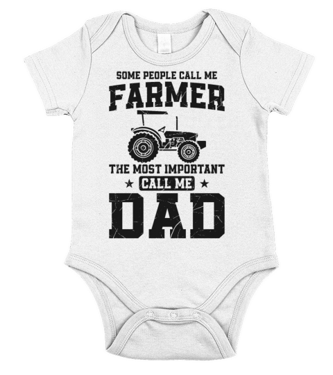 Farming Farmer Dad Father Vintage Short Sleeve Baby One-Piece