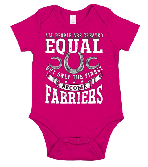 Farrier All People Are Created Metalwork Farriers Short Sleeve Baby One-Piece