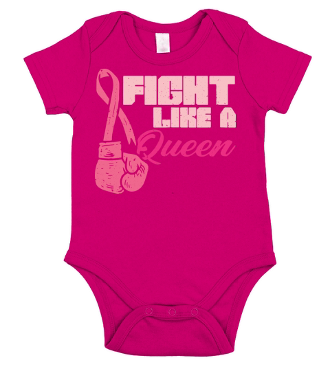 Fight like a Queen - Breast cancer survivor Short Sleeve Baby One-Piece