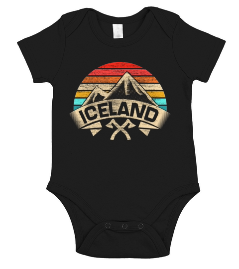 Iceland North Country Gift Idea Short Sleeve Baby One-Piece