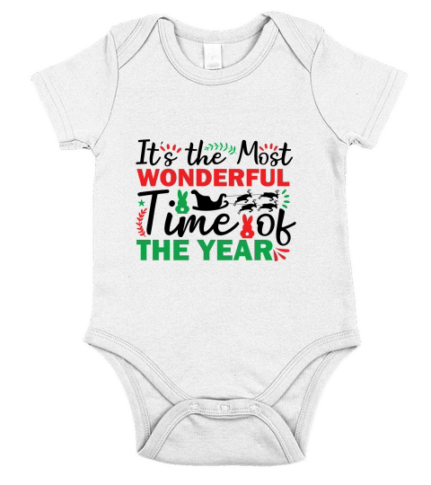 Its the Most Wonderful Time of the year Short Sleeve Baby One-Piece