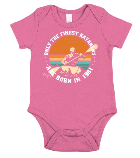 Kayak-Rafting KAYAKER Vintage 1981 Birthday Short Sleeve Baby One-Piece