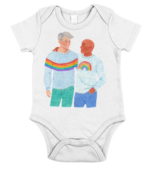 lesbian lgbtq pride valentine day 2022 valentines Short Sleeve Baby One-Piece