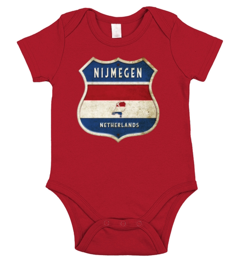 Nijmegen Netherlands coat of arms design Short Sleeve Baby One-Piece